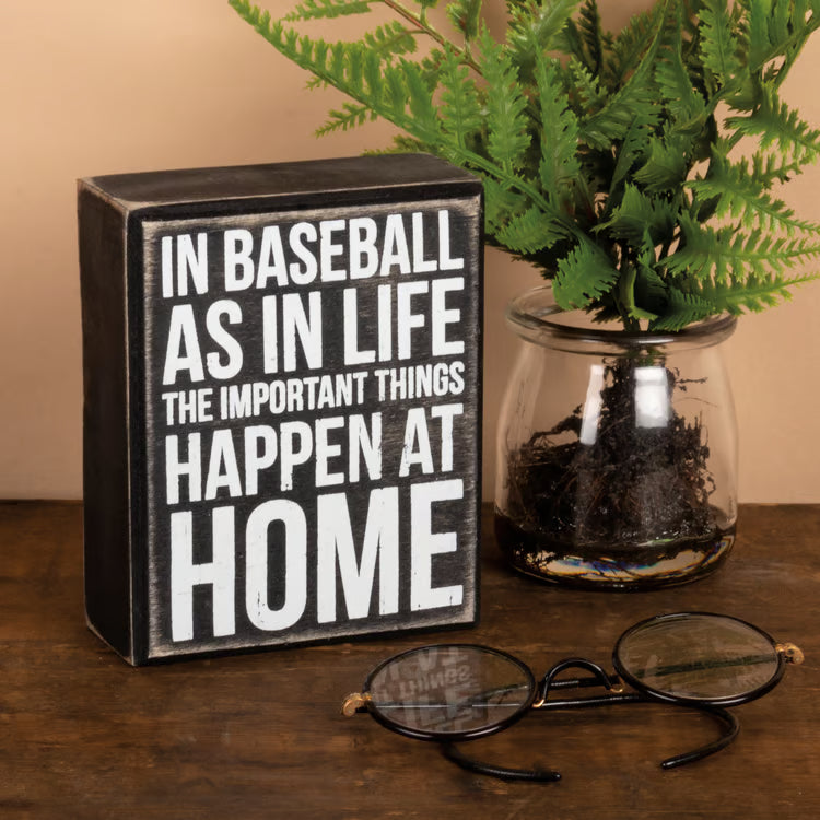 In Baseball Box Sign