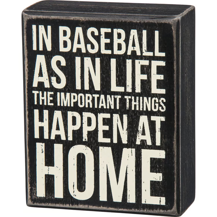 In Baseball Box Sign