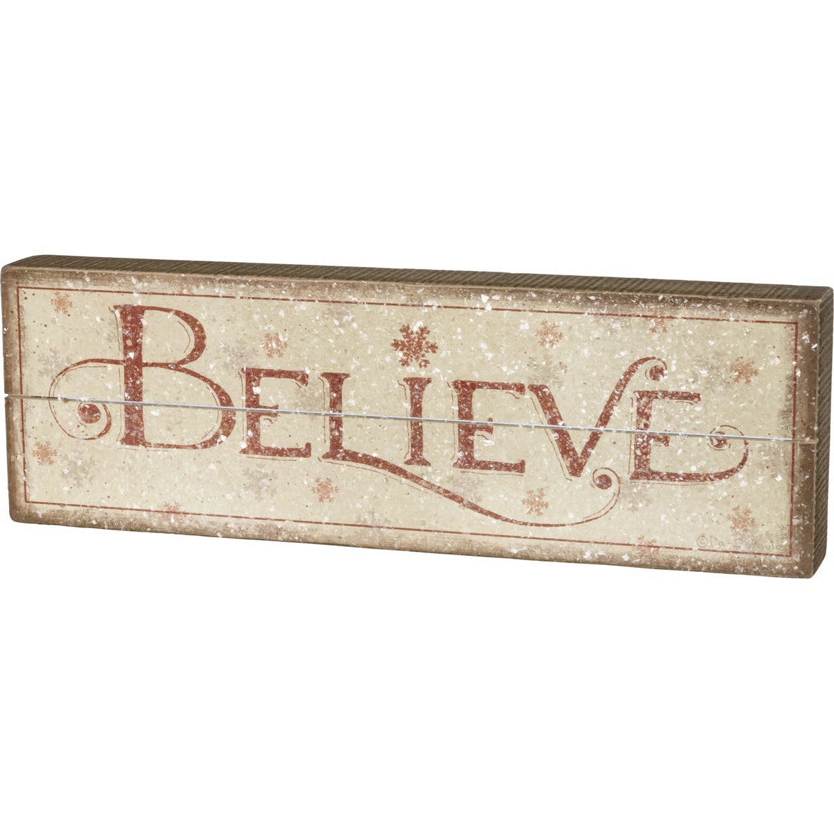 Believe Slat Box Sign
