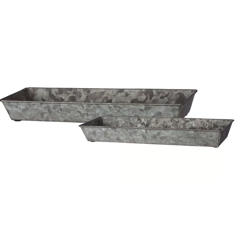 Rectangular Galvanized Tray Set