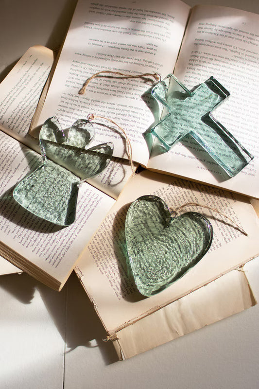 Glass Heart Suncatcher
