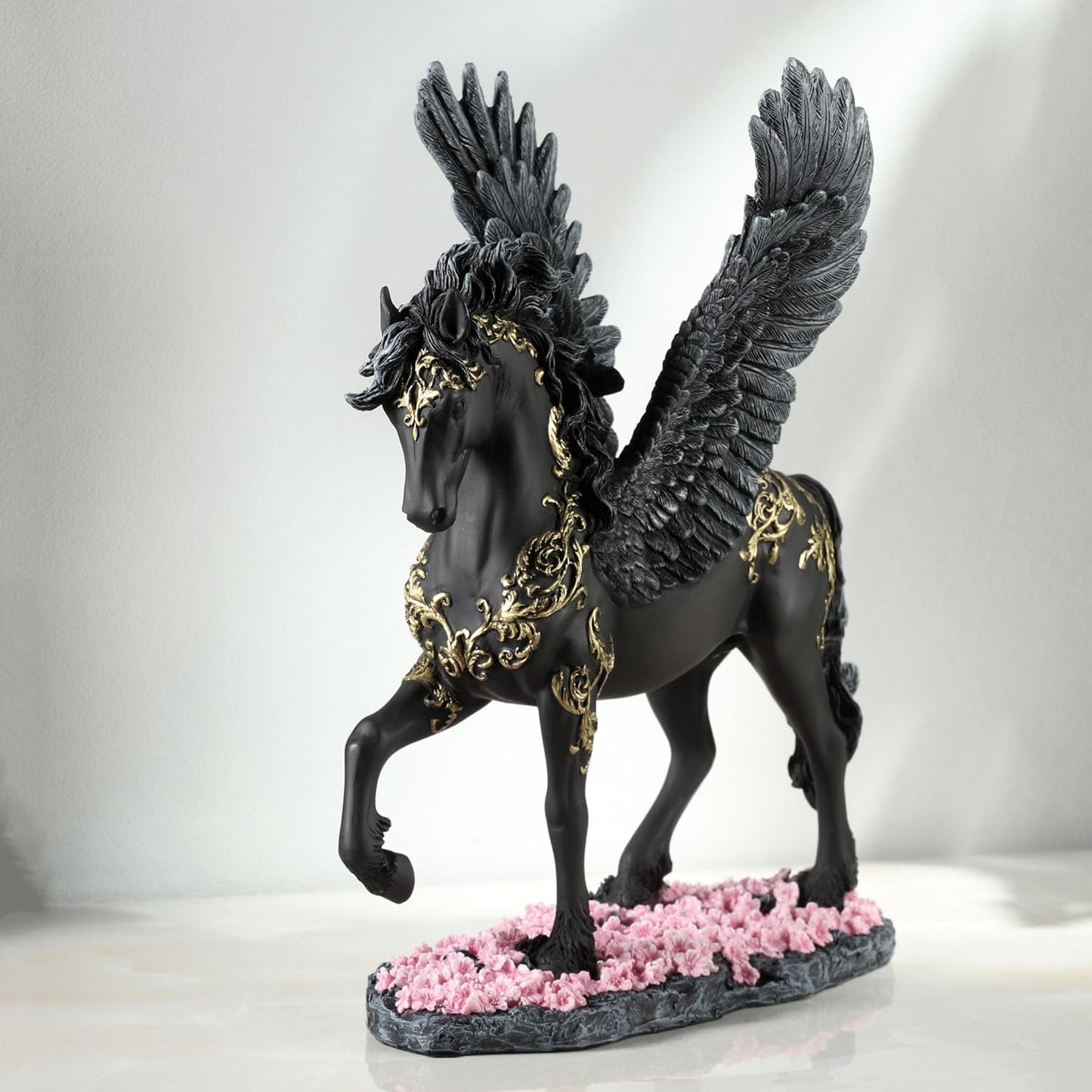 Winged Divine Pegasus Polystone Sculpture