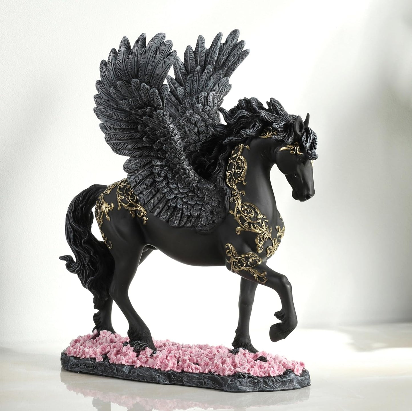 Winged Divine Pegasus Polystone Sculpture