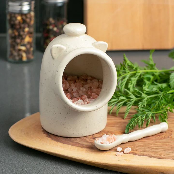 Stoneware Salt Pig Oat