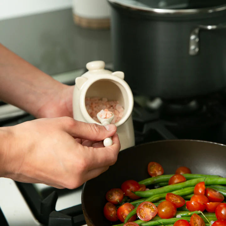 Stoneware Salt Pig Oat