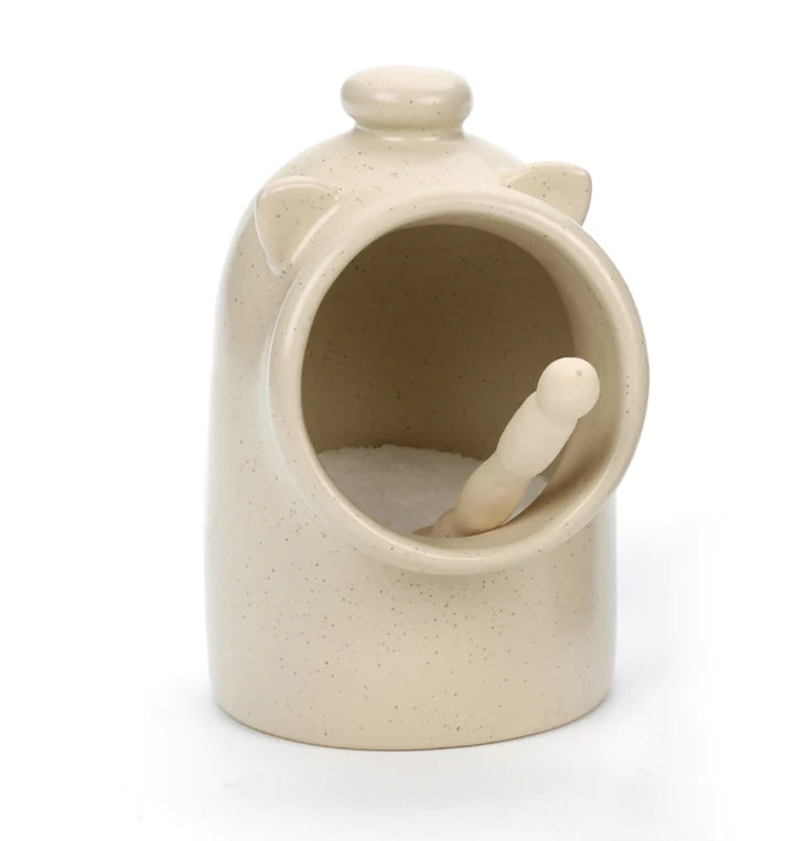 Stoneware Salt Pig Oat