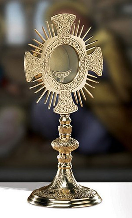 Cross And Rays Monstrance With Luna