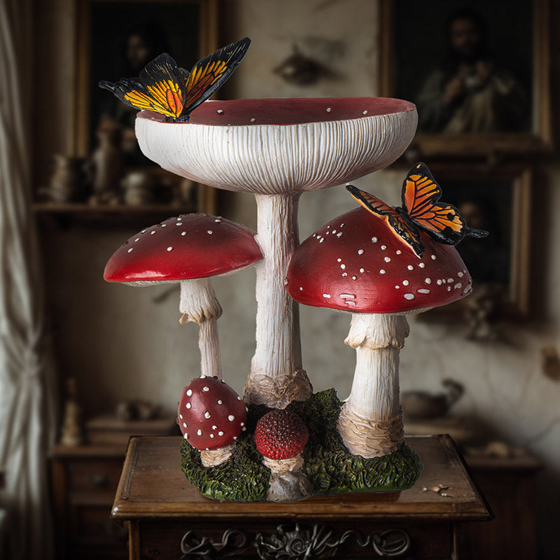 Toadstool Mushrooms W/Butterflies