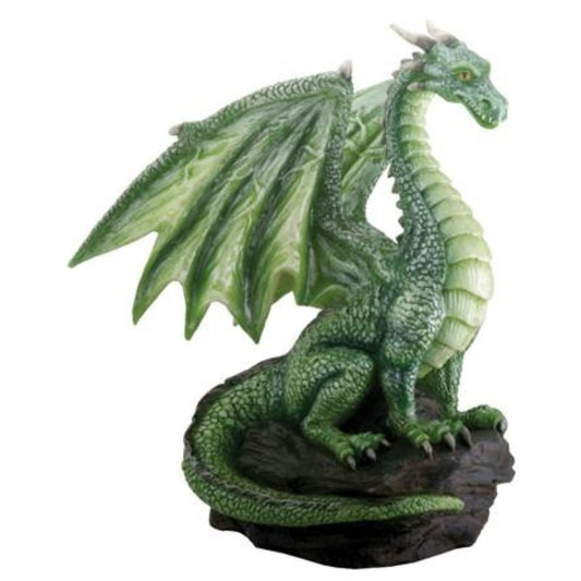 Green Dragon On Rock