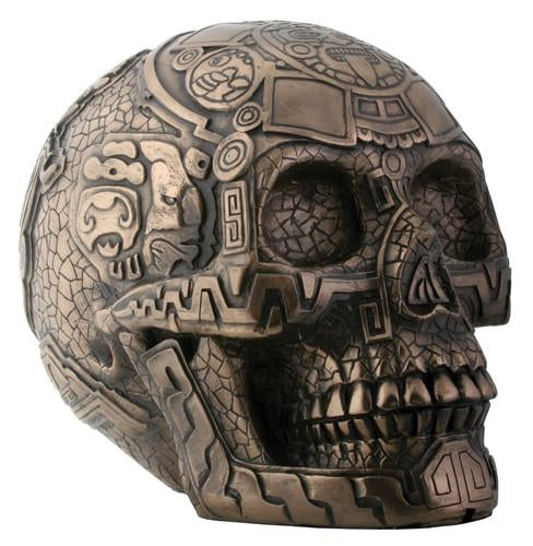 Bronze Aztec Skull