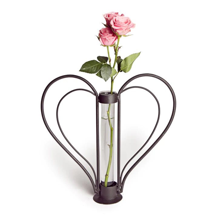 Sweetheart Iron Heart-shaped Bud Vase