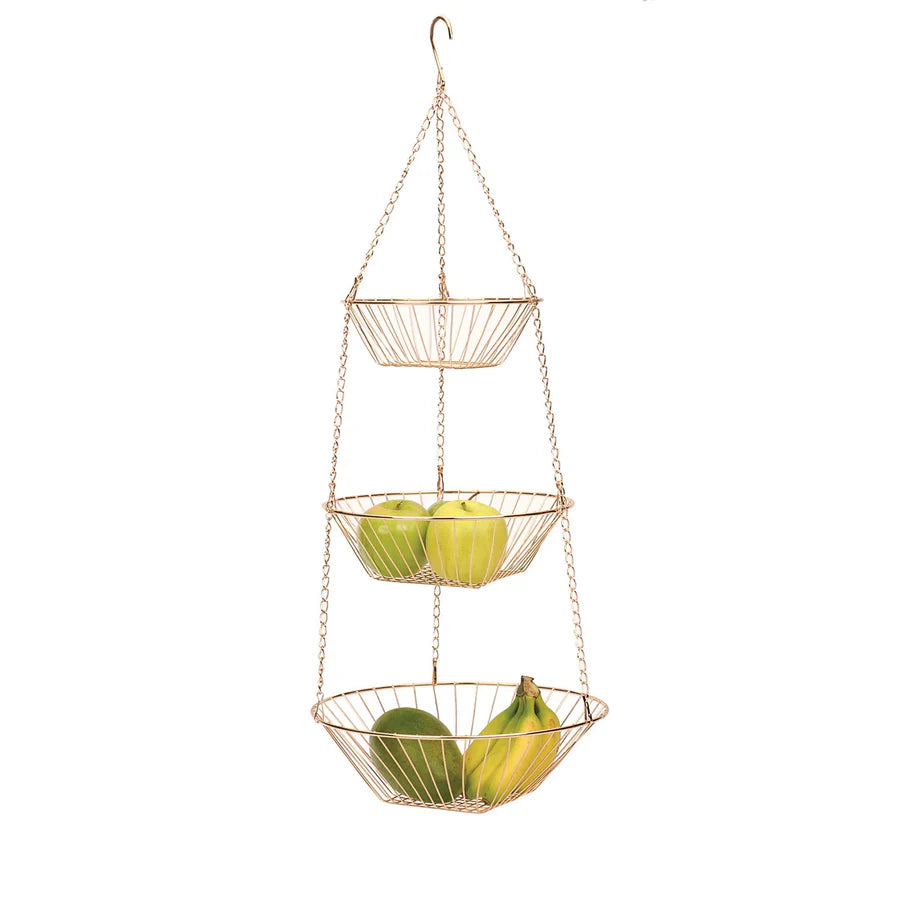 Wire Hanging Basket Copper