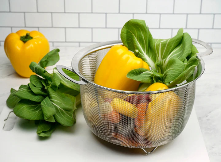 Wide Rim Mesh Basket - Large