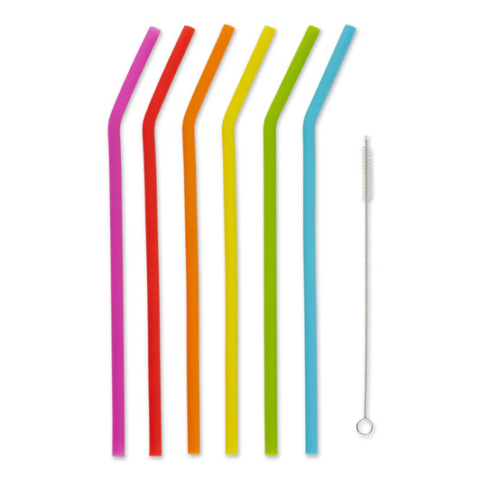 10 In Silicone Straw Set Of 6