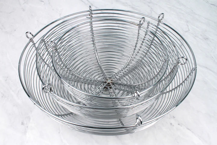 Woven Wire Hanging Basket - Chrome