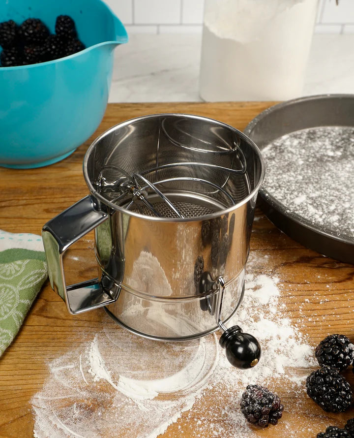 Crank Style Flour Sifter - 5 Cup