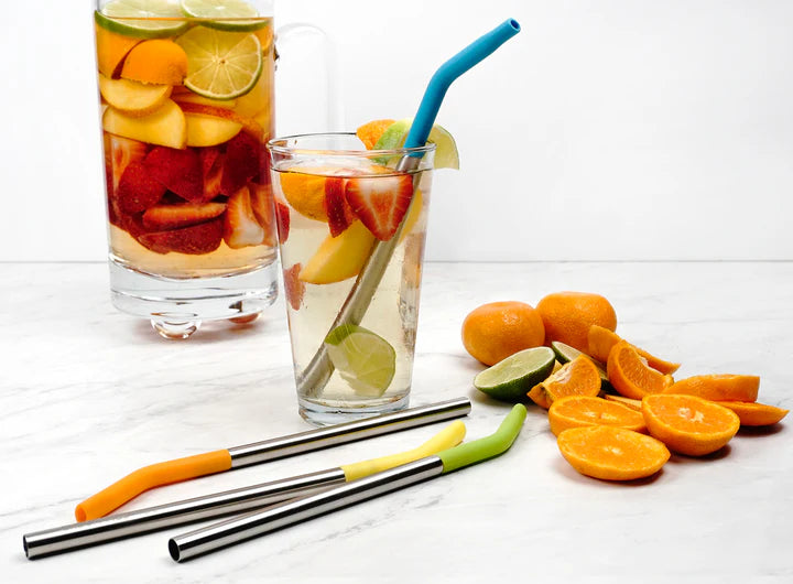 9 In Silicone Tip Straw + Brush Set (4+1)