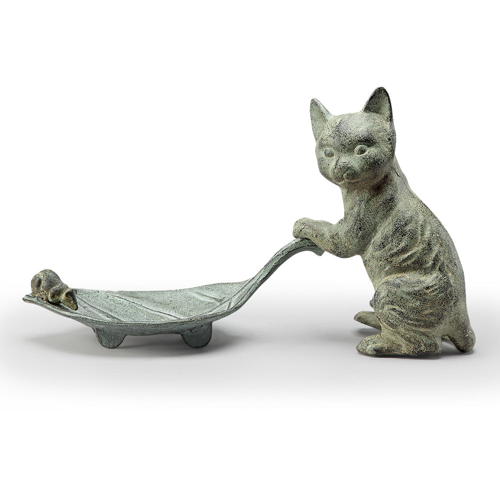 Cat And Leaf Bird Feeder