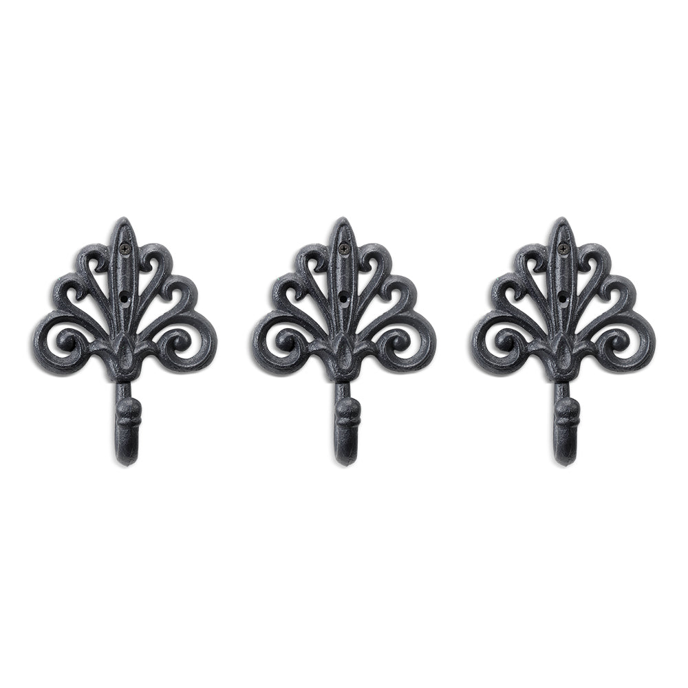 Swirl Pattern Wall Hook Set Of 3