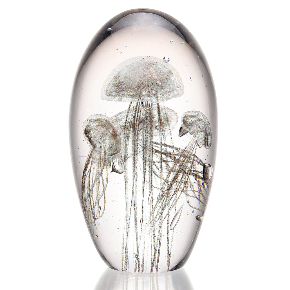 Art Glass Gold Jellyfish Quartet Glow In the Dark