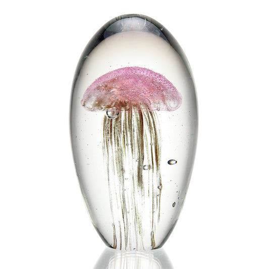 Art Glass Pink Jellyfish Glow In The Dark