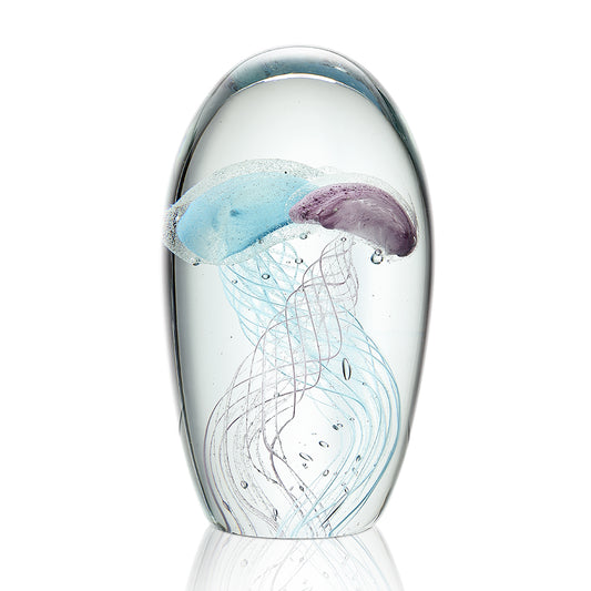 Art Glass Jellyfish Rivals (Blue And Purple) glow In The dark