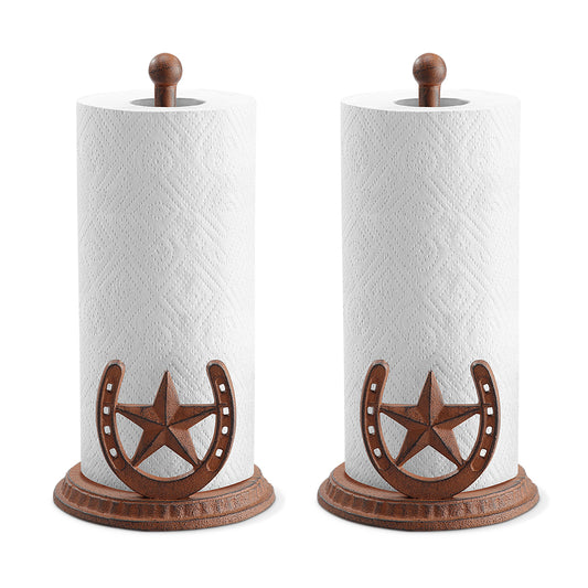 Lone Star And Horseshoe Paper Towel Holder