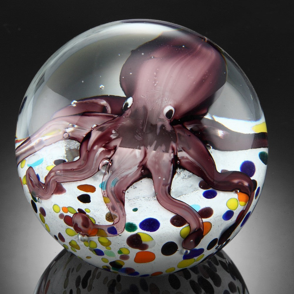 Art Glass Octopus Sphere / Paperweight