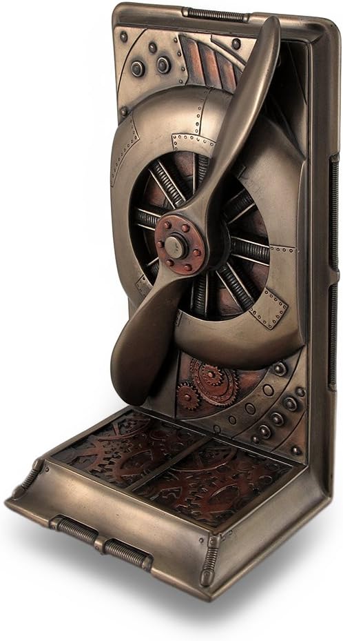 Steampunk Propeller Bookend (Steel+Copper) (Single Bookend)