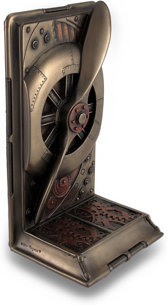 Steampunk Propeller Bookend (Steel+Copper) (Single Bookend)