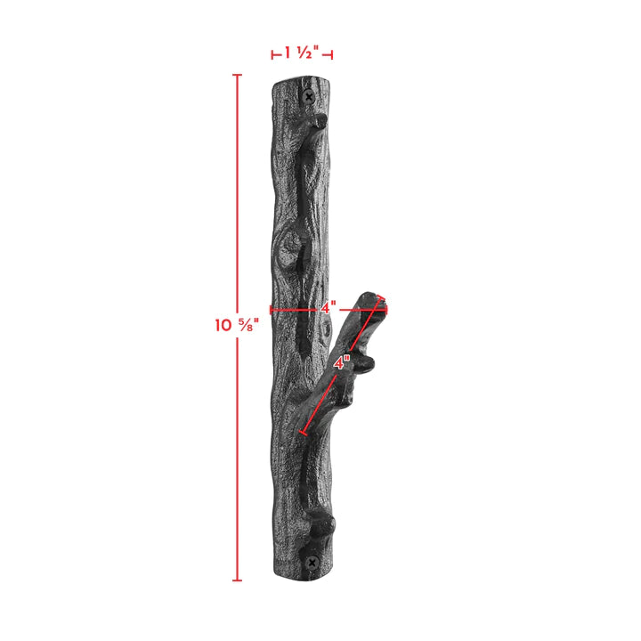 Brown Cast Iron Tree Branch Wall Mount Coat Hooks