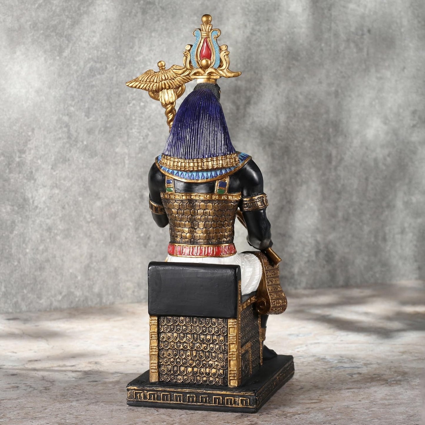 Thoth The Egyptian God Of Wisdom Sitting In His Throne