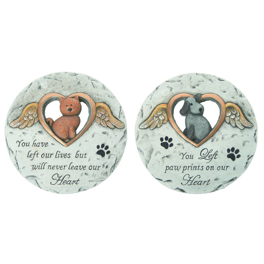Cement Memorial Pet Garden Stone Set Of 2