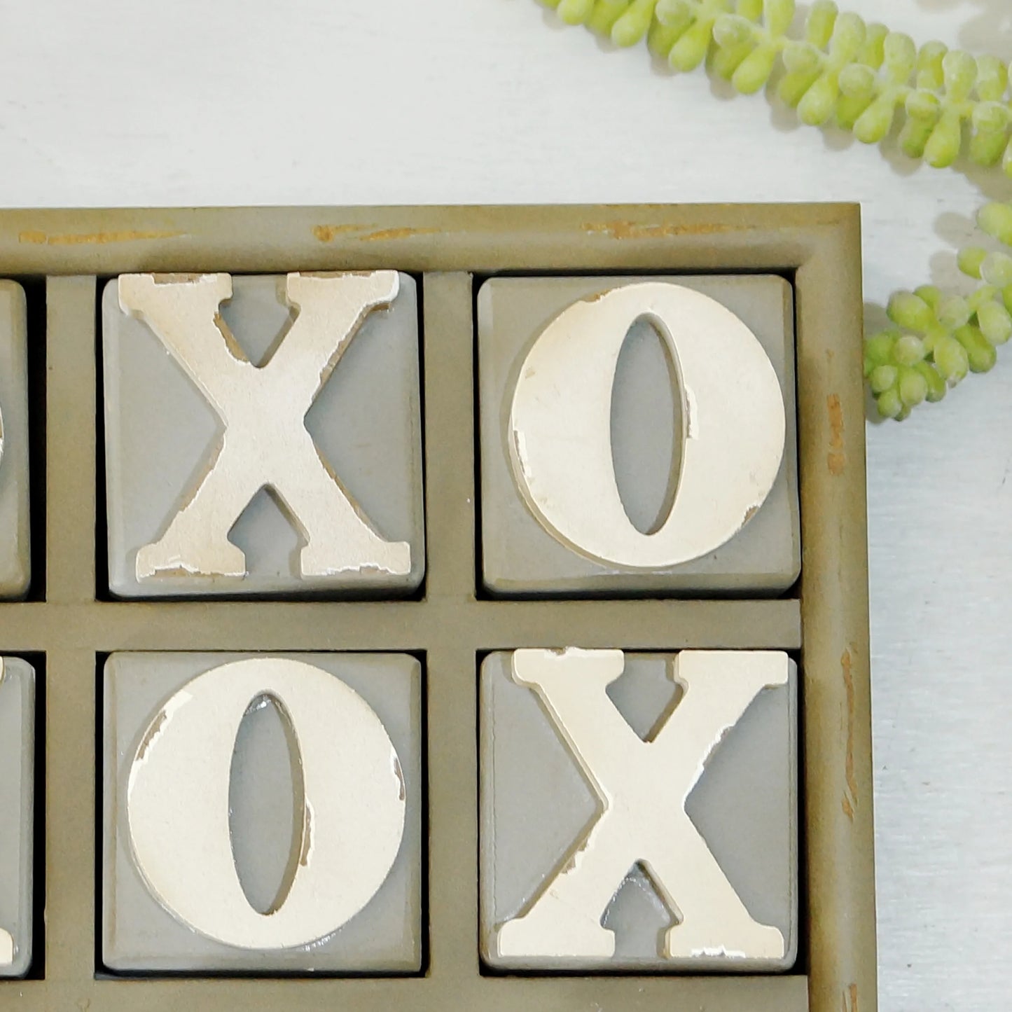 Wood Table Tic Tac Toe Game