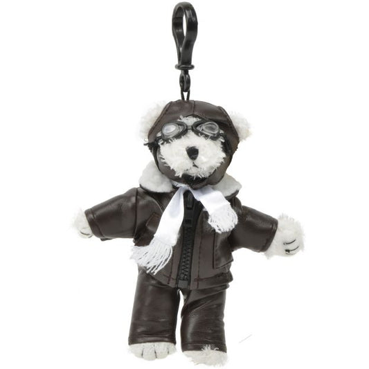 6" Pilot Bear Plush Charm