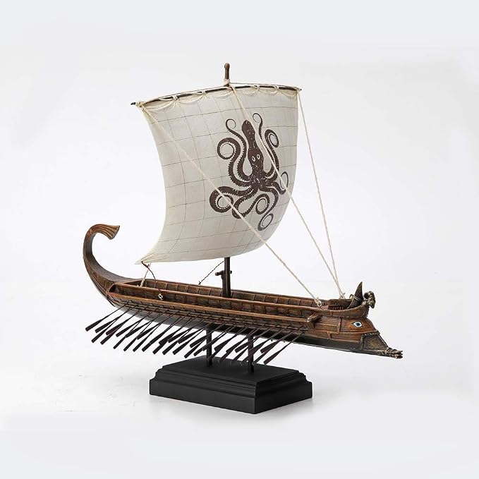 Greek Kraken Sail Triremes Warship