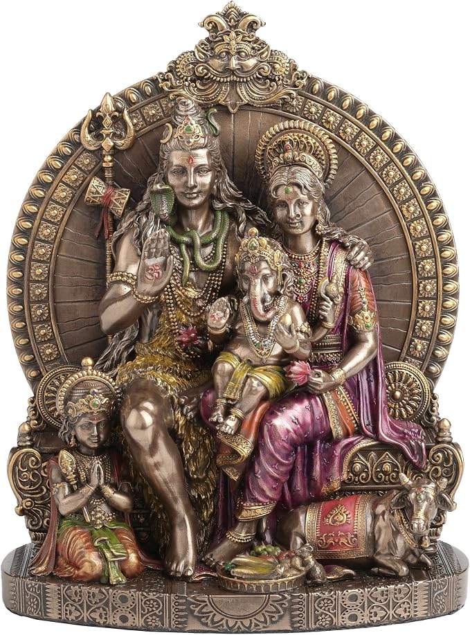 Lord Shiva With Family Parvati Ganesha And Kartikeya
