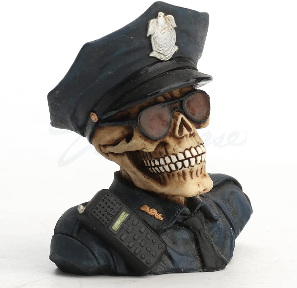 Police Skeleton Skeleton Police Half Bust Statue – Sunshine Megastore