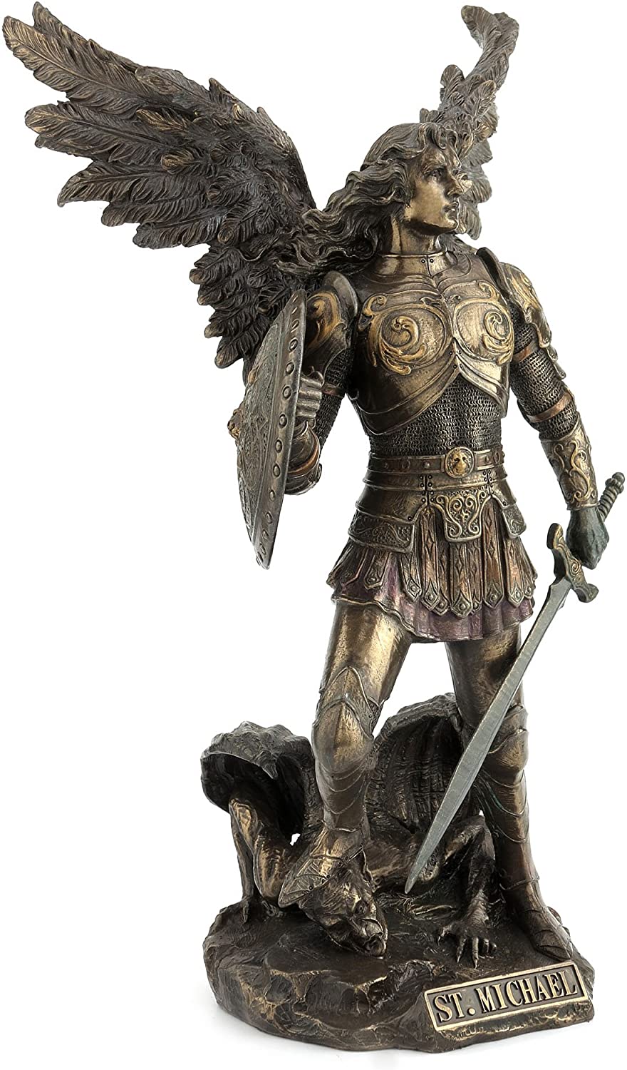 St. Michael Standing On Demon With Sword And Shield