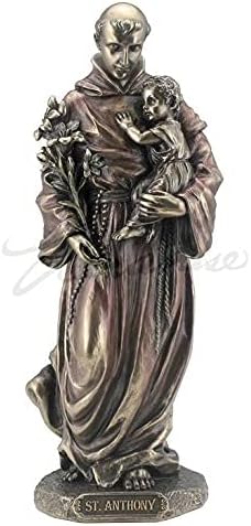 Saint Anthony Of Padua Holding Baby Jesus Figurine