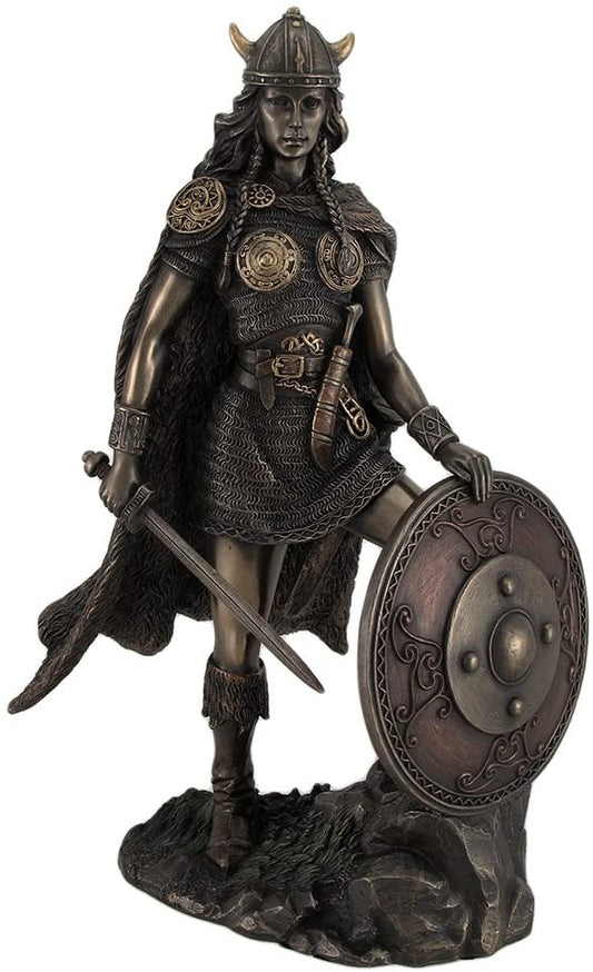 Female Viking Warrior With Sword And Shield