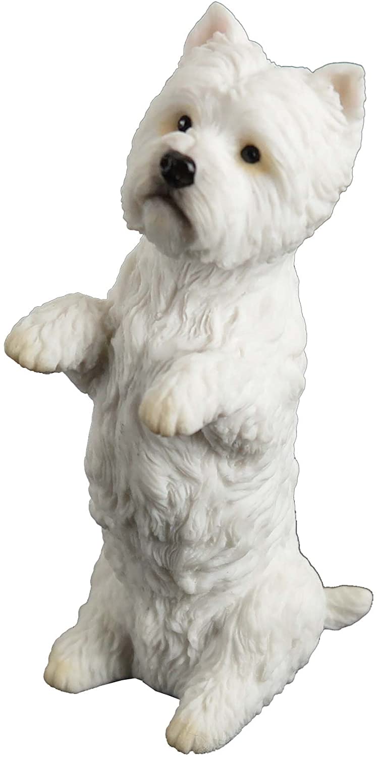 West Highland White Polystone Terrier Sitting Up Puppy Dog
