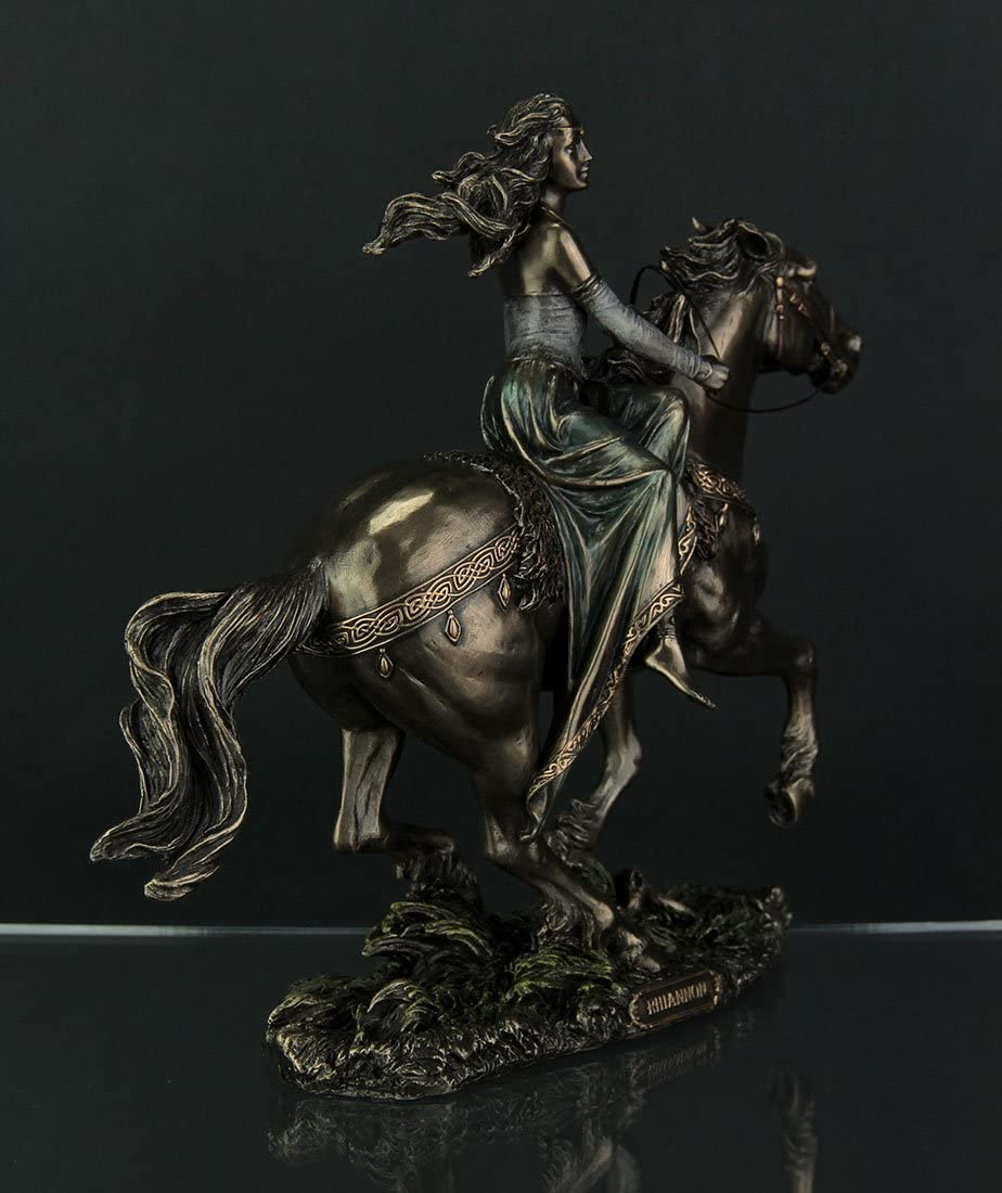Rhiannon Celtic Horse Goddess Centerpiece Sculpture