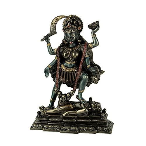 Hindu Goddess Kali Stepping On Shiva's Chest Statue