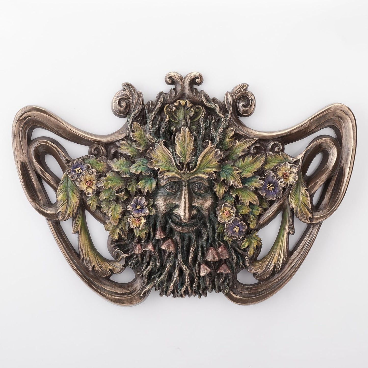 Green Man Spring Mushroom Wall Plaque