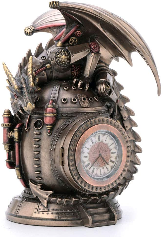 Steampunk Dragon On The Time Machine Trinket Box