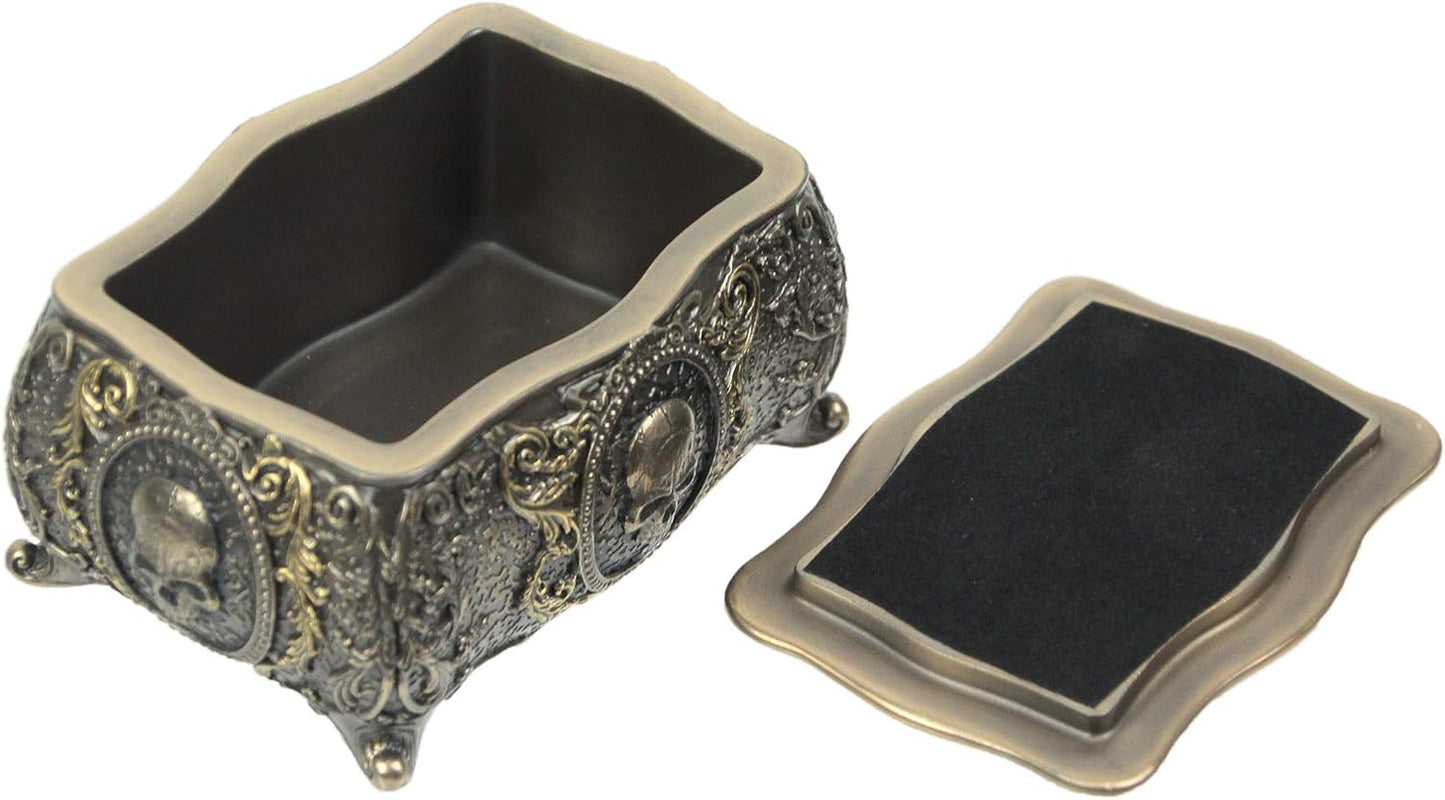 Skull Brooch Trinket Box