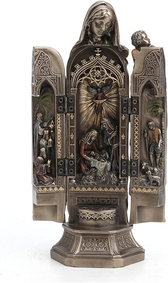 Madonna And Baby Jesus Triptych - The Nativity