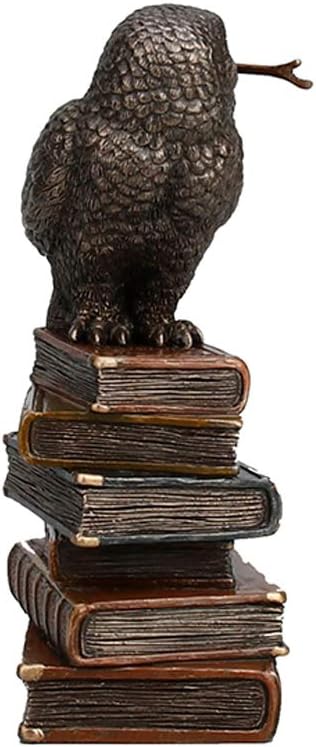 Magic Wand Snowy Owl On Book Stack