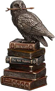 Magic Wand Snowy Owl On Book Stack